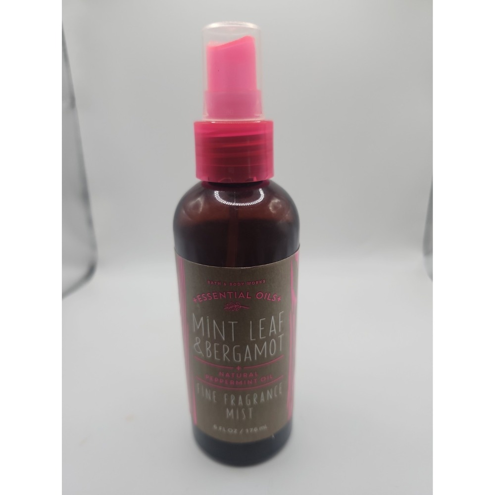 Bath and Body Works Mint Leaf & Bergamot Essential Oils Fragrance Mist New,full